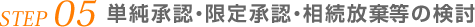 STEP 05 単純承認・限定承認・相続放棄 等の検討